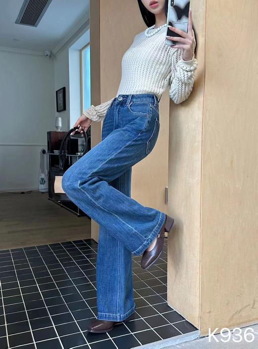 女牛仔直筒裤K936 商品图0