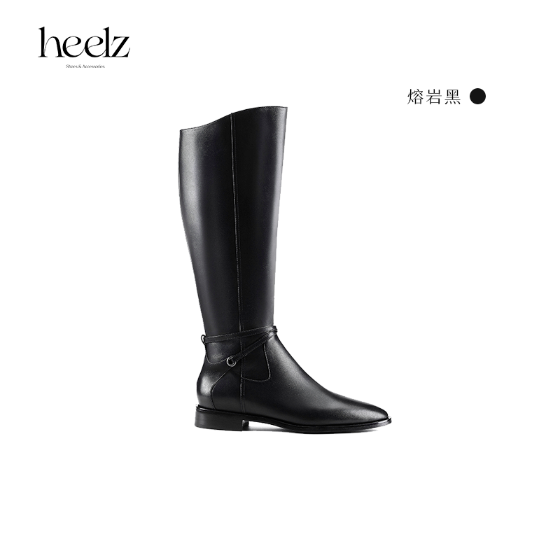 heelz设计师手工鞋履 ｜酷飒Ellen经典条带骑士靴2公分