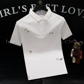 夏季短袖POLO衫男士刺绣修身高端潮流时尚翻领T恤   YMFS-PL70*