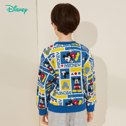 迪士尼【假期出游】24秋季新款男童加绒保暖卫衣时尚卡通米奇套头上衣ZD3DS047 商品图4