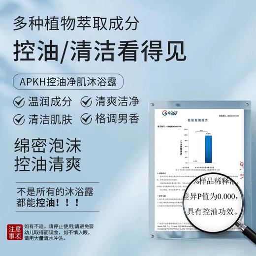 APKH男士控油净肌沐浴露 商品图2