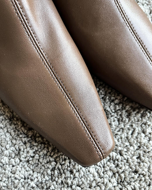 现货 THS 9.23-限时 之家 新款巨舒适弹力羊皮 秀气小方头高跟方跟皮鞋 高跟鞋 3色 BZ1209 商品图13