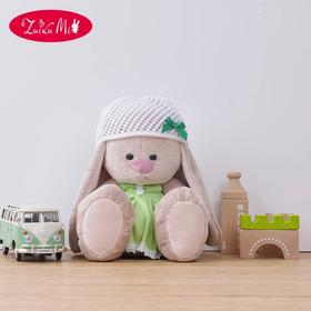 BUDIBASA巴迪宝思ZaikaMi兔+白色帽子和绿色连衣裙，23cm