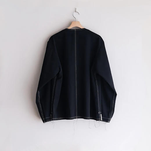 KHOKI No collar jacket 羊毛无领手缝夹克外套 商品图4