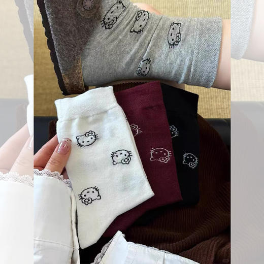 <曾小咸推荐> Kitty猫无骨袜子日常69/组  商品图0