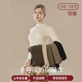 【合作款】山羊绒倍暖女士中领衫