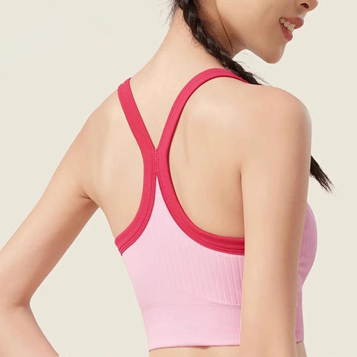 跃牌【美西西系列】无缝一体式胸垫高强度运动内衣瑜伽背心WX547 商品图0
