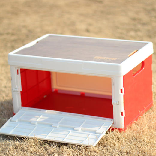 【小家电】趣游帮侧开木盖款折叠收纳箱55L Q55-C HF 商品图0