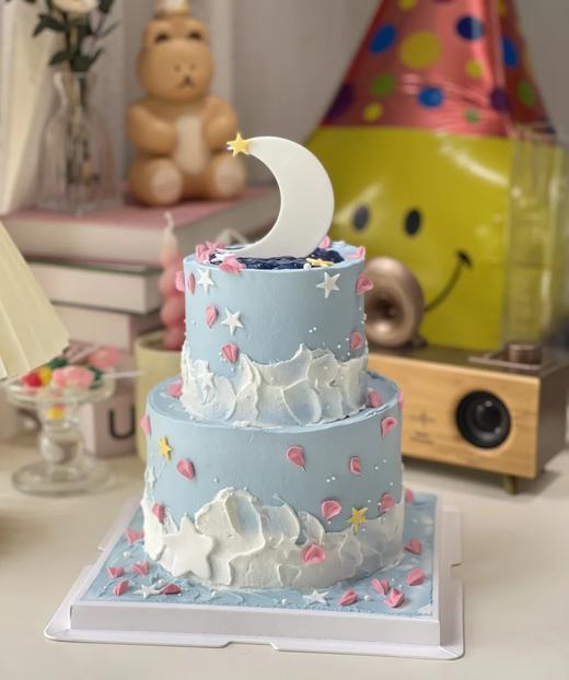 星河｜月亮许愿池双层蛋糕D款 商品图0