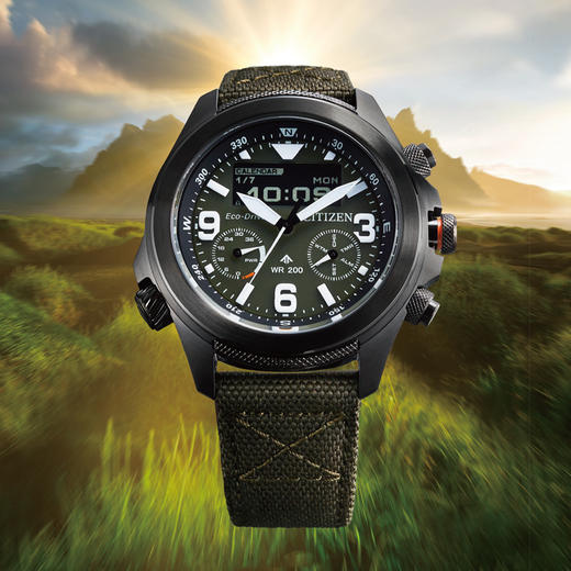 西铁城/CITIZEN运动光动能编织带男表JV1005-02W 商品图8