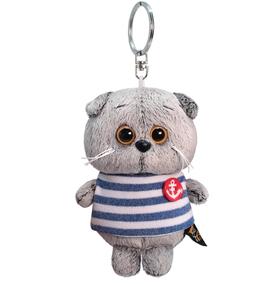 BUDIBASA巴迪宝思宝喜可猫+条纹T恤毛绒钥匙扣