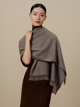 万事利绵羊毛混纺围巾-舒意