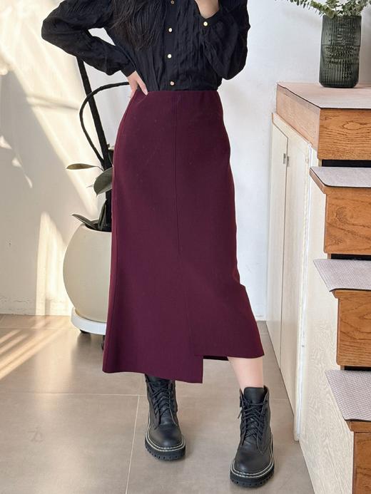 高腰松紧开叉鱼尾裙 商品图3