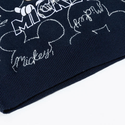 迪士尼【假期出游】24秋季新款男宝满印米奇针织衫可爱提花毛衣线衫ZD3DS041 商品图11