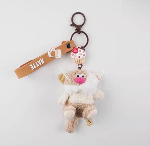 咖啡喵呜“卡布奇诺”+心里，毛绒钥匙扣 商品图2