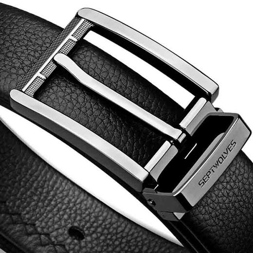 七匹狼 头层牛皮针扣腰带皮带 商品图1