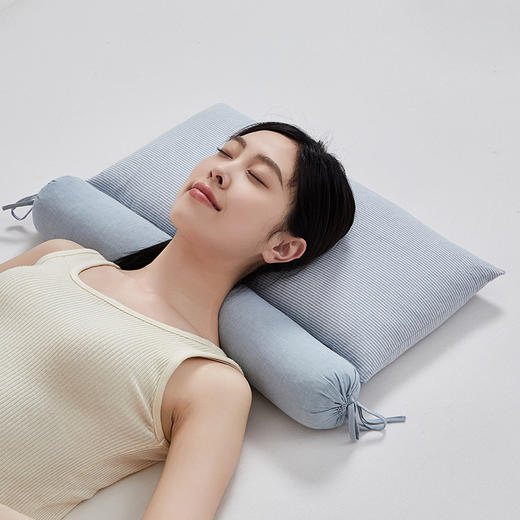 【条纹荞麦组合枕】全棉条纹荞麦组合牵引枕单人承认枕头枕芯 商品图4