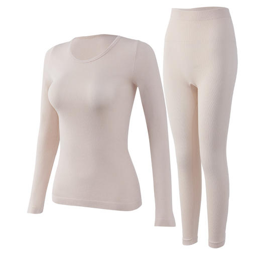 TG-TG03S327秋冬真丝美亚碧圆领保暖套装女蚕丝高弹舒适秋衣秋裤长袖长裤 商品图4