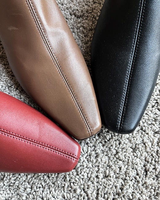 现货 THS 9.23-限时 之家 新款巨舒适弹力羊皮 秀气小方头高跟方跟皮鞋 高跟鞋 3色 BZ1209 商品图10