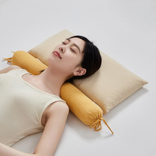 【条纹荞麦组合枕】全棉条纹荞麦组合牵引枕单人承认枕头枕芯 商品图1