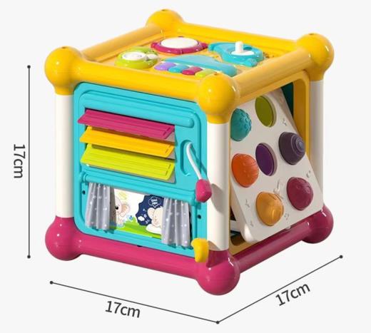 【儿童塞塞乐智立方，手眼协调，抓握训练】谷雨蒙氏六面体婴儿玩具 0-1岁宝宝益智 早教6个月以上 儿童形状配对玩具-QQ 商品图4