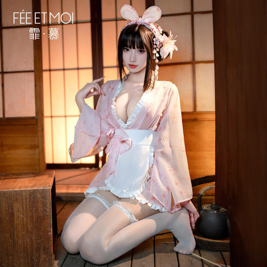【情趣内衣】霏慕糯糯小兔叽私房印花和服6805 商品图4