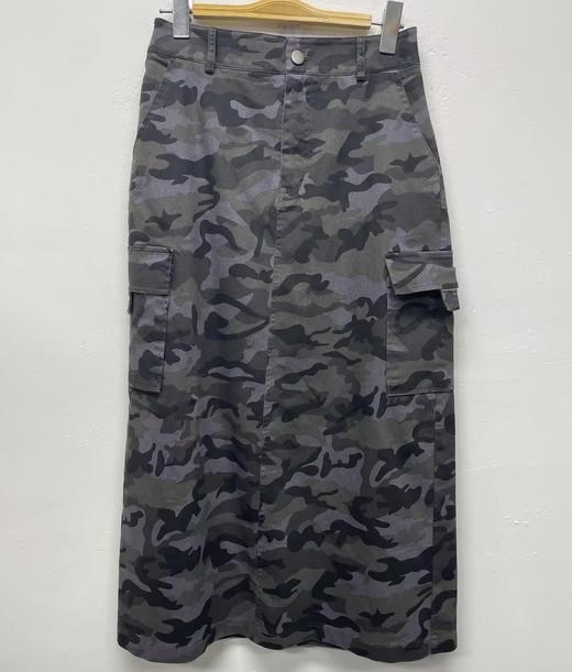 38WS高腰双口袋迷彩半身长裙40305（灰） 春季 408341032105 商品图0