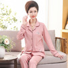 【纯棉材质，贴身感知的细腻柔滑~】妈妈睡衣 女秋冬季纯棉长袖开衫 宽松中老年人加大码 家居服套装-QQ 商品缩略图8