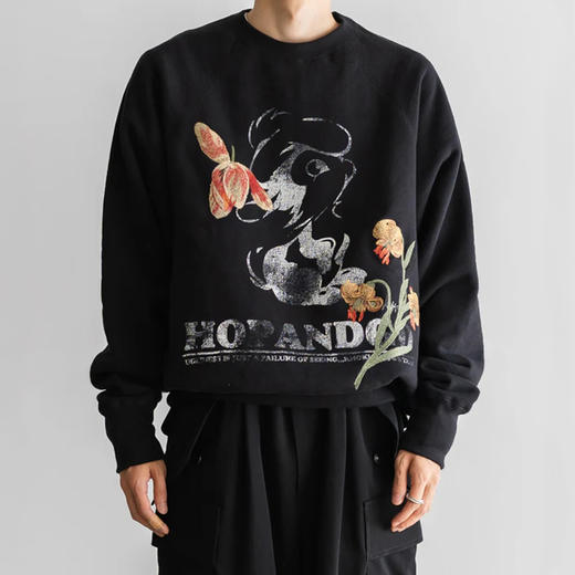 KHOKI Vintage finished sweatshirt 复古水洗做旧圆领套头卫衣 商品图0