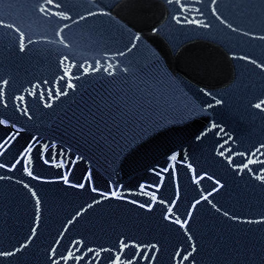 迪士尼【假期出游】24秋季新款男宝满印米奇针织衫可爱提花毛衣线衫ZD3DS041 商品图10