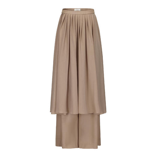 Ruohan  茶色羊毛百褶裙裤 商品图6