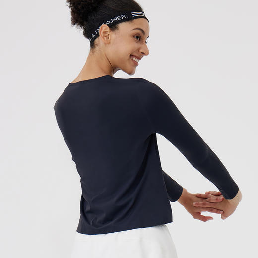 TAGX探观 WHALESILK 蓝鲸丝男士长袖T恤抑菌无痕春款 情侣款 黑白2色可选 商品图2