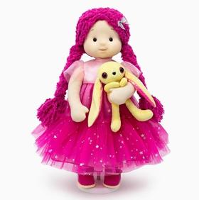 BUDIBASA巴迪宝思手工洋娃娃艾拉+兔子梅洛（38 cm）