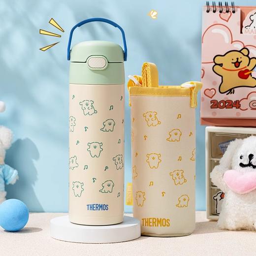 膳魔师线条小狗联名儿童保温杯学生直饮杯宝宝吸管水杯400ml/TCKB-403S PK(MT) 商品图1
