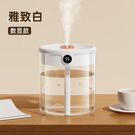 【新款2L双喷加湿器】usb大容量家用 静音卧室办公室小夜灯数显加湿器 商品图5