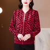 KQL 765G283金丝绒棒球服短外套大码休闲开衫夹克上衣 商品缩略图1