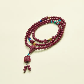 朱砂四圈手串-圆珠约6mm