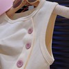 【童趣设计，时尚又可爱~】韩国童装女童套装夏季新款 女孩洋气时髦设计感 背心上衣工装裤-QQ 商品缩略图4