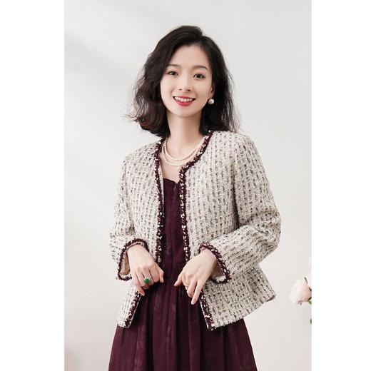 西子/【心动符号】精纺羊毛粗花呢织带小香风上衣外套/WTCY146 商品图0
