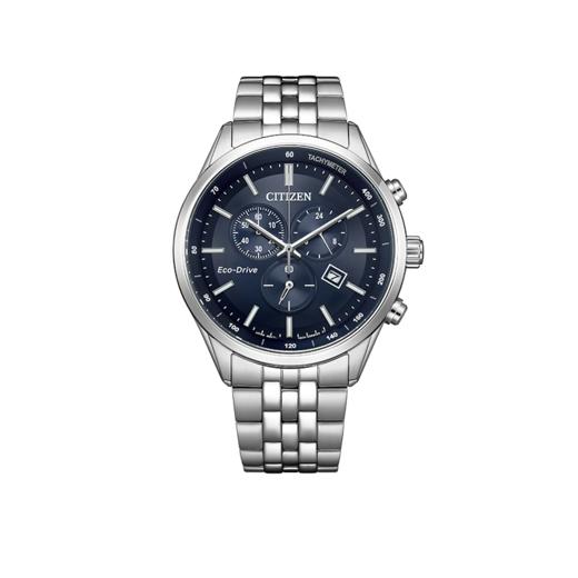 西铁城/CITIZEN光动能正品钢带商务经典三眼计时男表AT2570-56L 商品图10