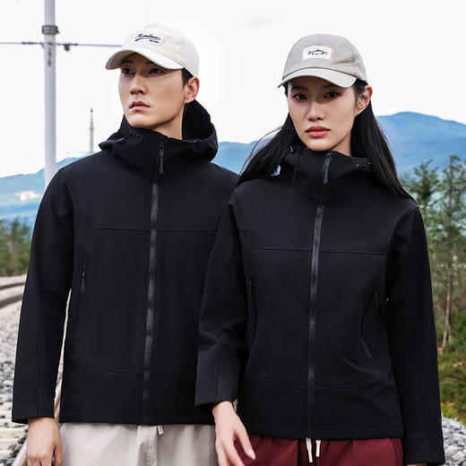 自由基地秋冬新品纳米聚热一体绒软壳冲锋衣技能拼接设计防风防水 NMJ-2017 商品图1