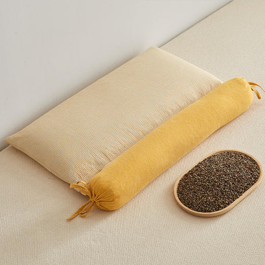 【条纹荞麦组合枕】全棉条纹荞麦组合牵引枕单人承认枕头枕芯 商品图0