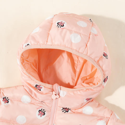 迪士尼【校服神器】24秋冬新款女童连帽防风轻薄羽绒服轻暖可内搭外套ZD4DS023 商品图9