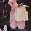 【童趣设计，时尚又可爱~】韩国童装女童套装夏季新款 女孩洋气时髦设计感 背心上衣工装裤-QQ 商品缩略图0