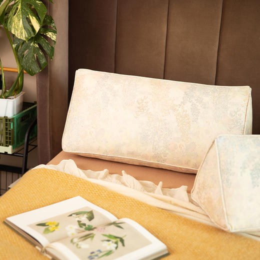 春意系列三角靠枕护腰靠垫苦荞床头靠包沙发卧室飘窗高级感可拆洗 商品图2