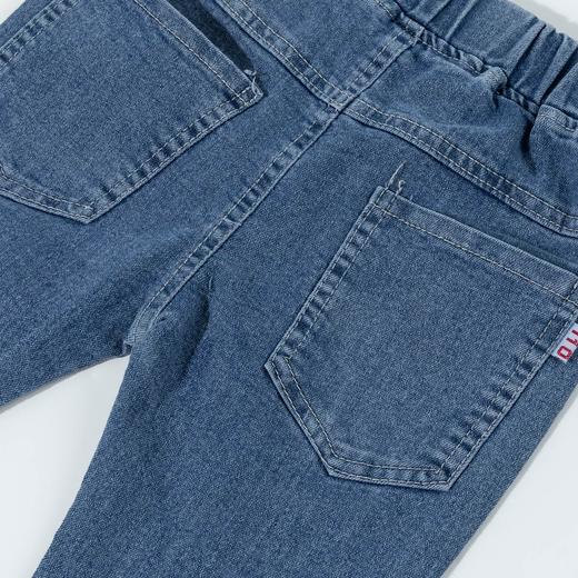 贝贝怡【软糯牛仔喇叭裤】24秋新款女童花边修身中大童微喇百搭长裤ZB3DK077 商品图6