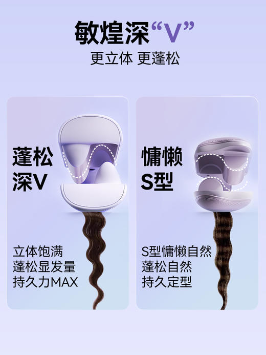 敏煌32MM深V蛋卷头！卷发棒持久定型蛋卷卷发大卷蔷薇紫新色上新 商品图5