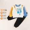 贝贝怡【萌趣卡通】男童运动套装春秋新款奥利绒男宝休闲卫衣卫裤两件套ZB3DT093 商品缩略图2