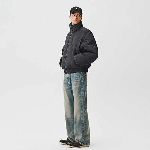 714street冬季新款宽松廓形羽绒服男90白鸭绒高蓬松防水羽绒外套 商品图3