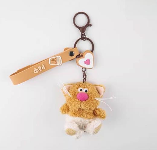 咖啡喵呜“卡布奇诺”+心里，毛绒钥匙扣 商品图3